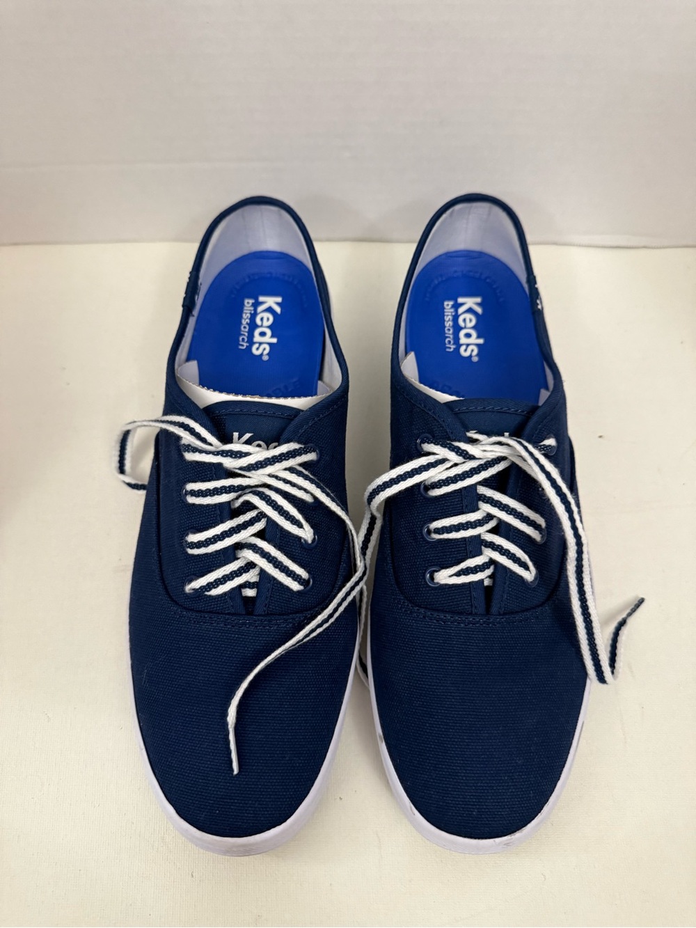Keds Navy Canvas Sneakers with White Laces